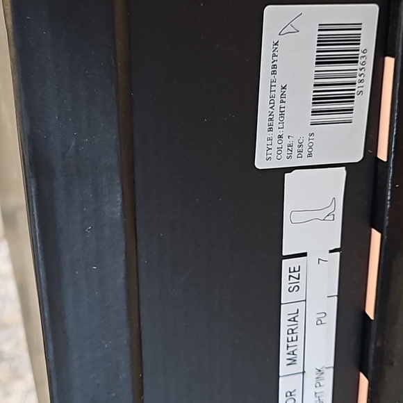 NWT Pink Knee High Boots in sz 7 - Picture 4 of 4